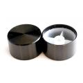 Black 30mm x 17mm Aluminum Rotary Knob