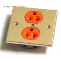 STD Gold Dual Outlet AC Power Socket Adapter US